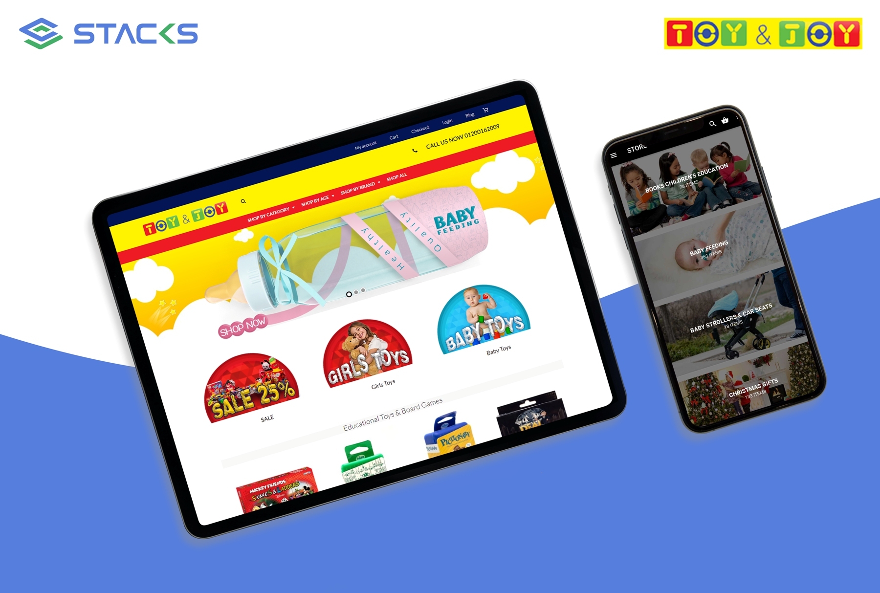 Toy & Joy website and mobile app